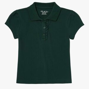 THE CHILDRENS PLACE GIRLS GREEN POLO SHIRT SIZE L (10/12)